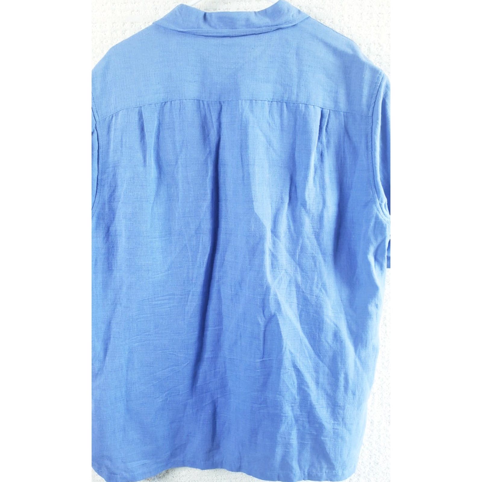 Vintage Margaritaville Shirt Button-Up Short Sleeve XL Blue Silk Linen 75% 25% Men’s Size US XL / EU 56 / 4 - 5 Thumbnail
