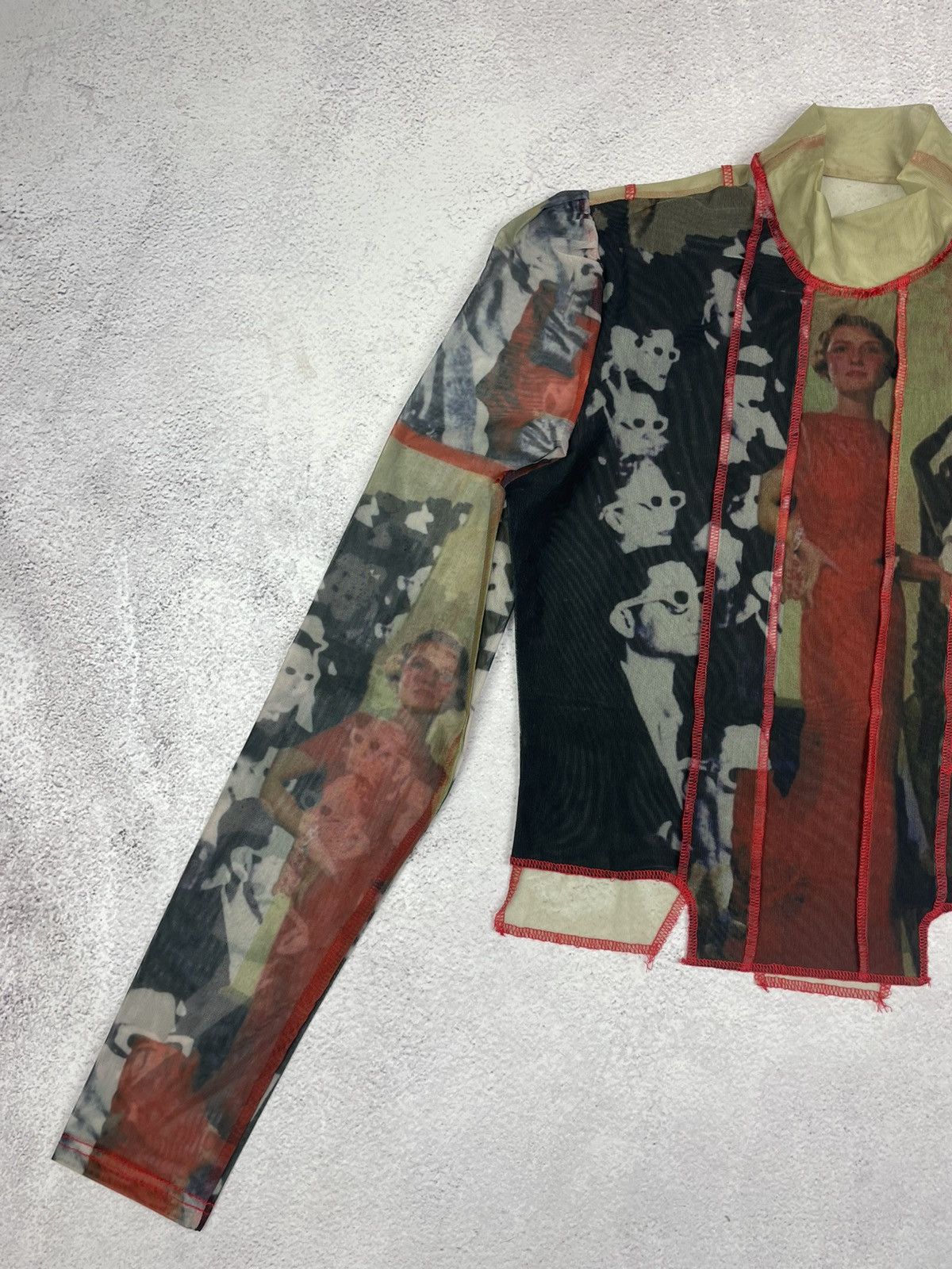 Designer × Japanese Brand Save The Queen Jean Paul Gaultier Style Mesh Top Blouses Size M / US 6-8 / IT 42-44 - 4 Thumbnail