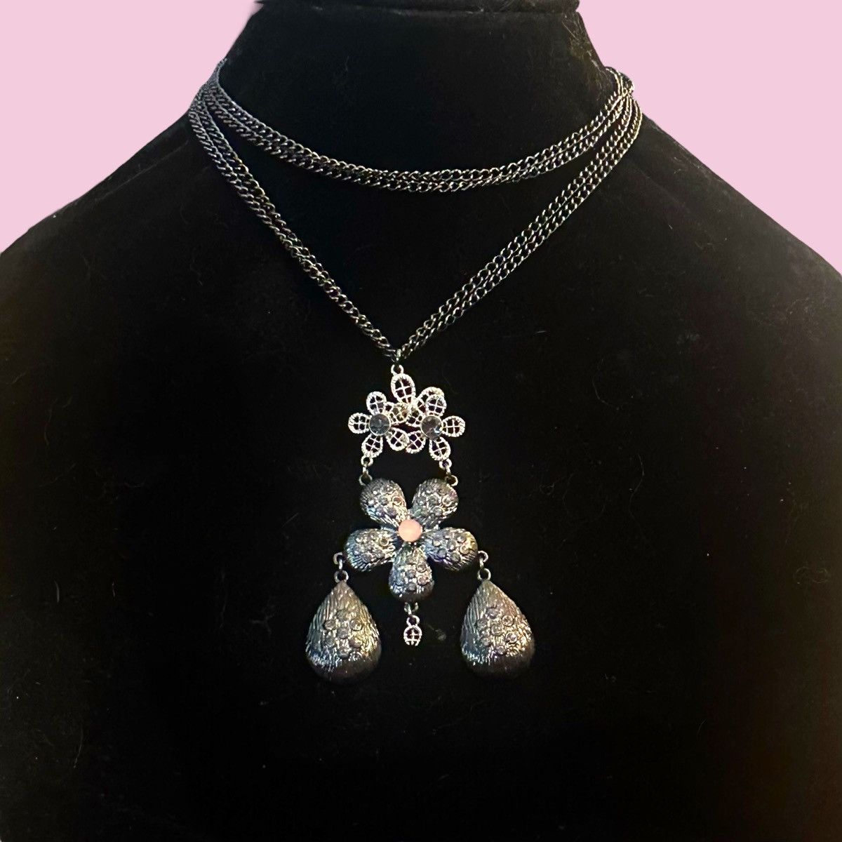 Vera Wang Simply Vera Vera Wang long floral drop pendant necklace Size ONE SIZE - 1 Thumbnail