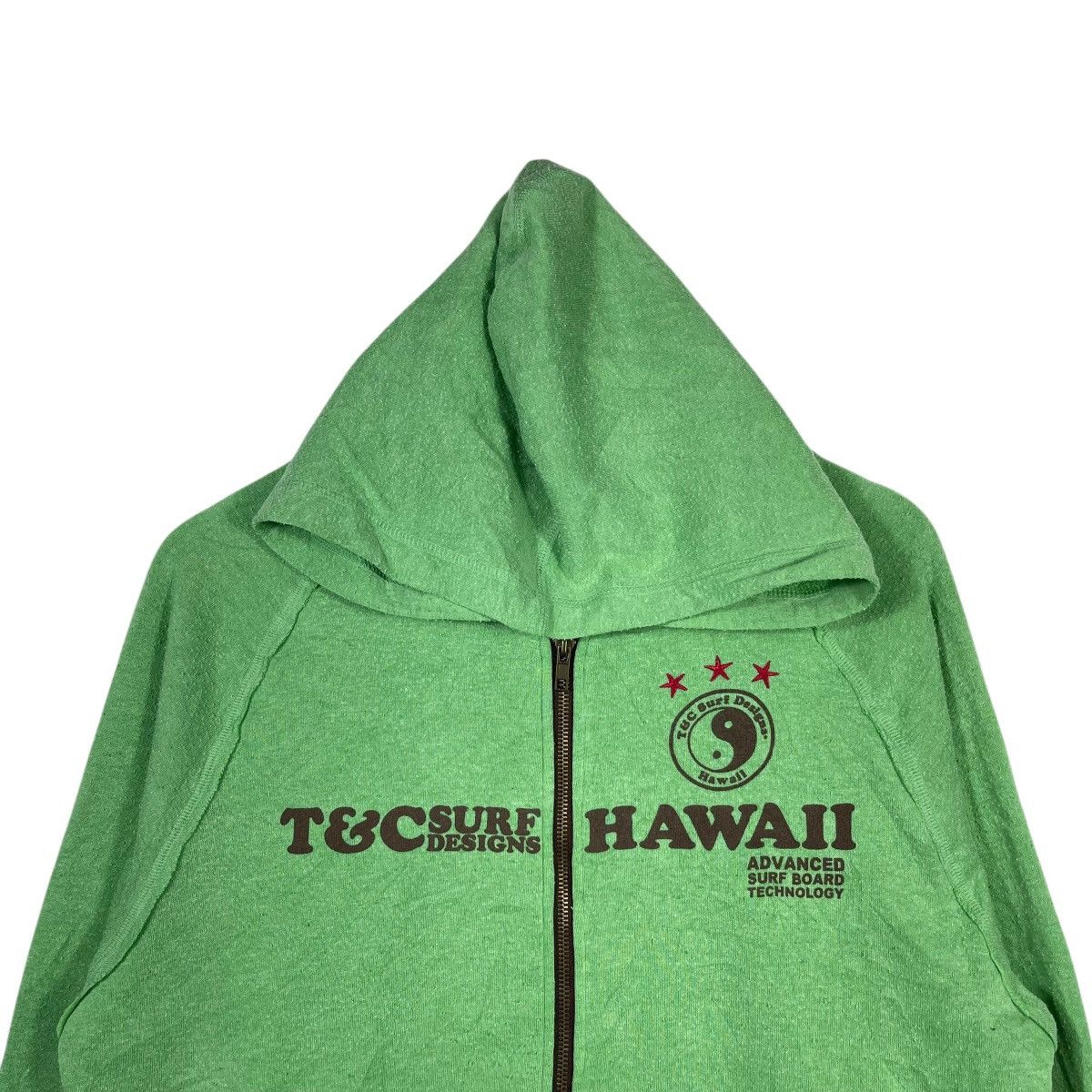 Vintage Vintage 90s T&C Surf Designs Hawaii Zip Hoodie Green Large Size US L / EU 52-54 / 3 - 2 Thumbnail