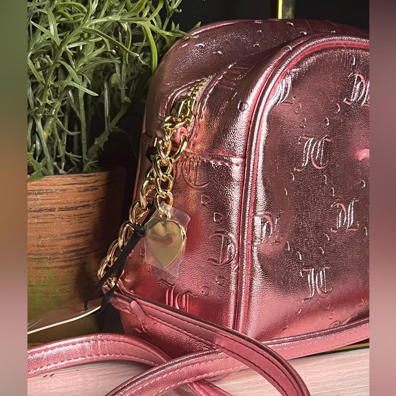 Juicy Couture Jeans Juicy Couture Pink Metallic Good Times Crossbody Bag NWT Size ONE SIZE - 3 Thumbnail
