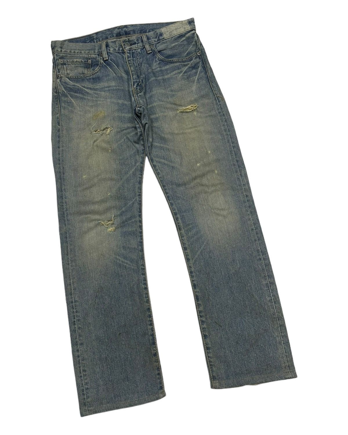 Levi's 🔥LEVIS 505 FLAP POCKET DISTRESSED DENIM JEANS Size US 32 / EU 48 - 5 Thumbnail