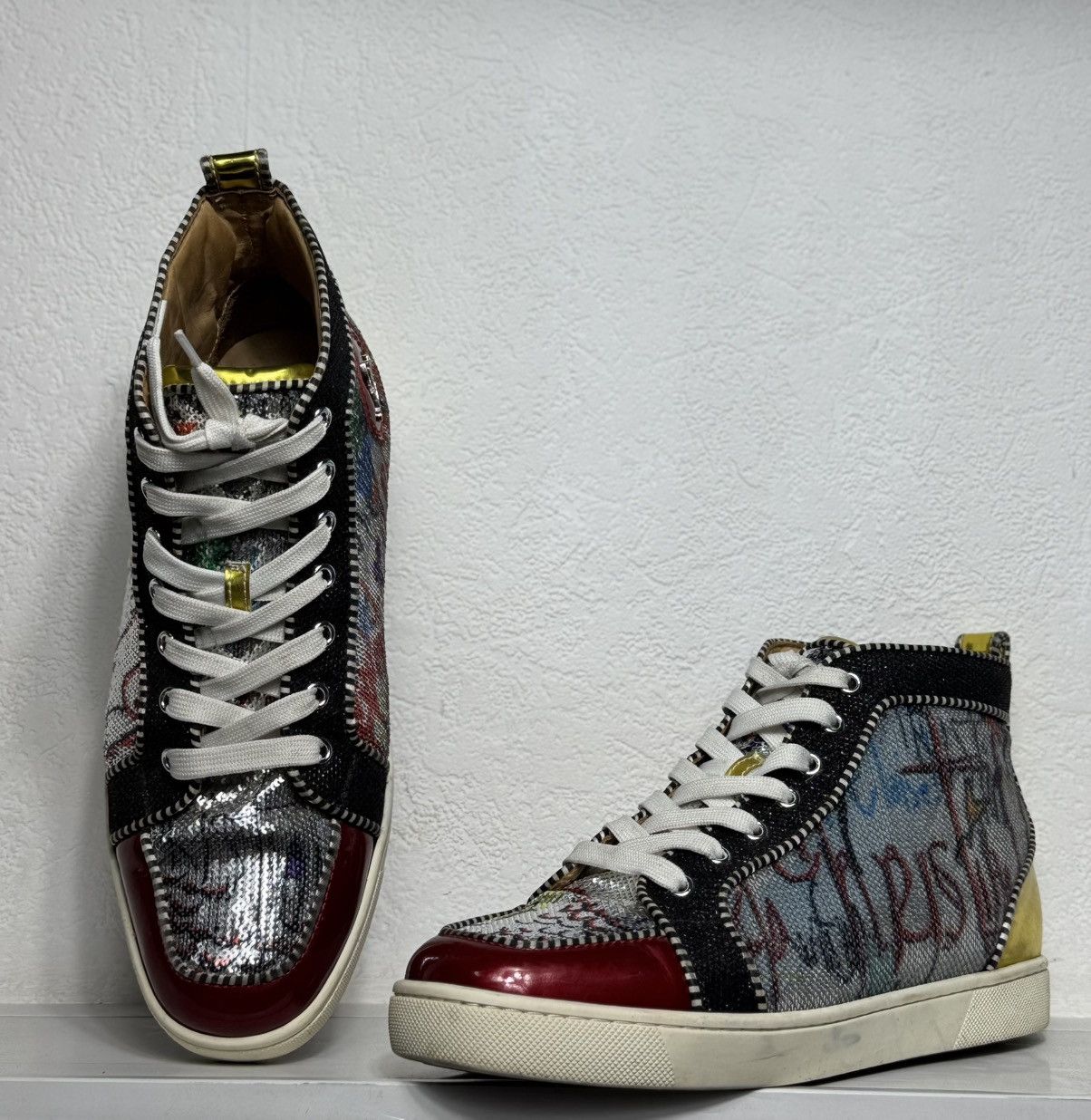 Christian Louboutin Christian Louboutin Graffiti Sequin High Sneakers Size 41 Size US 8 / EU 41 - 1 Thumbnail