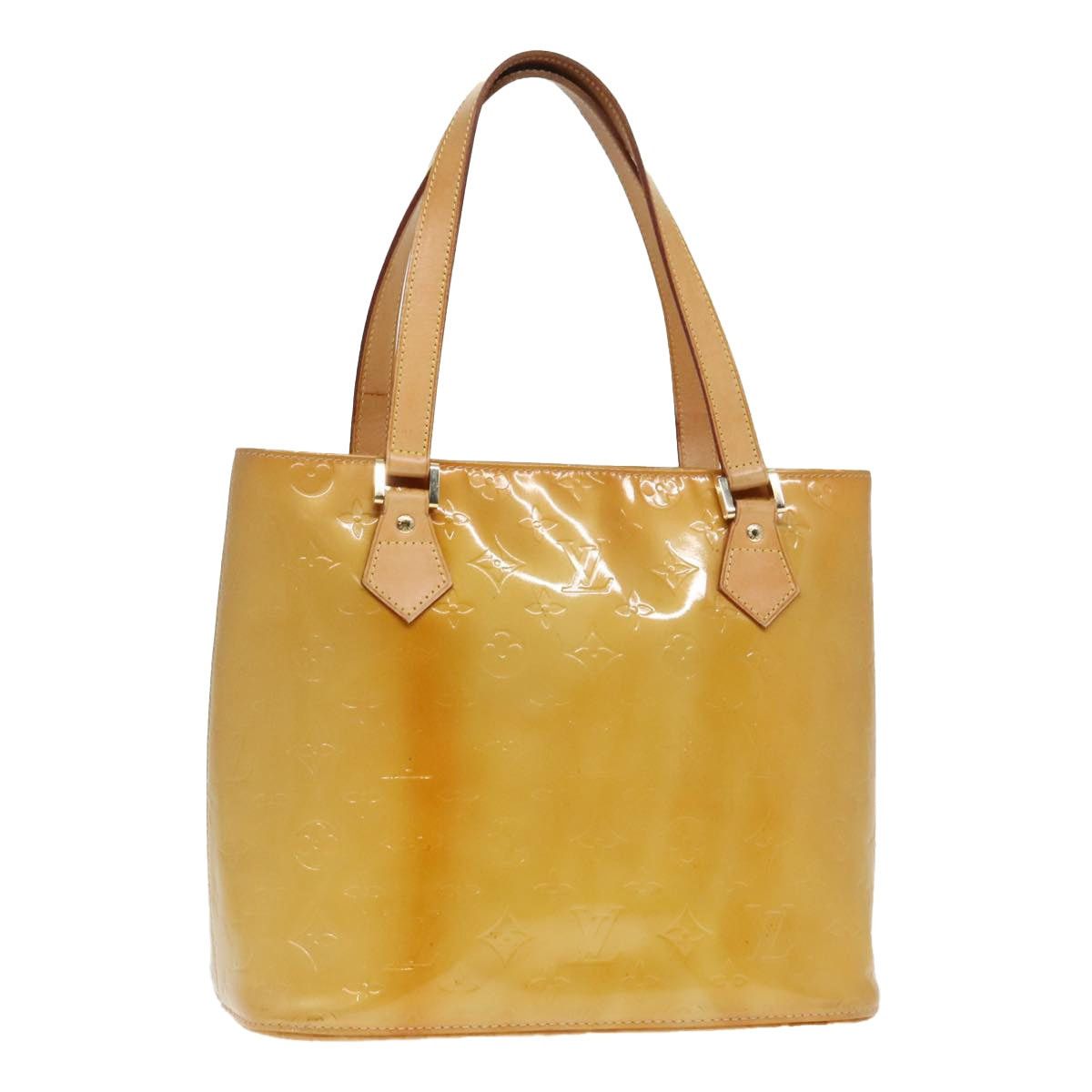 Louis Vuitton LOUIS VUITTON Monogram Vernis Houston Hand Bag Beige M91004 Size ONE SIZE - 1 Thumbnail