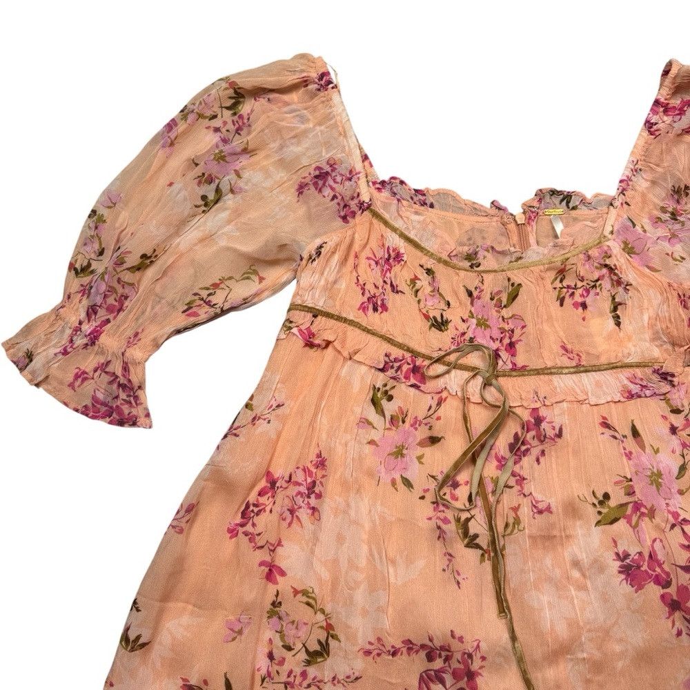 Free People NWT New $148 Free People Marney Mini Peach Combo Dress Size Size S / US 4 / IT 40 - 9 Thumbnail