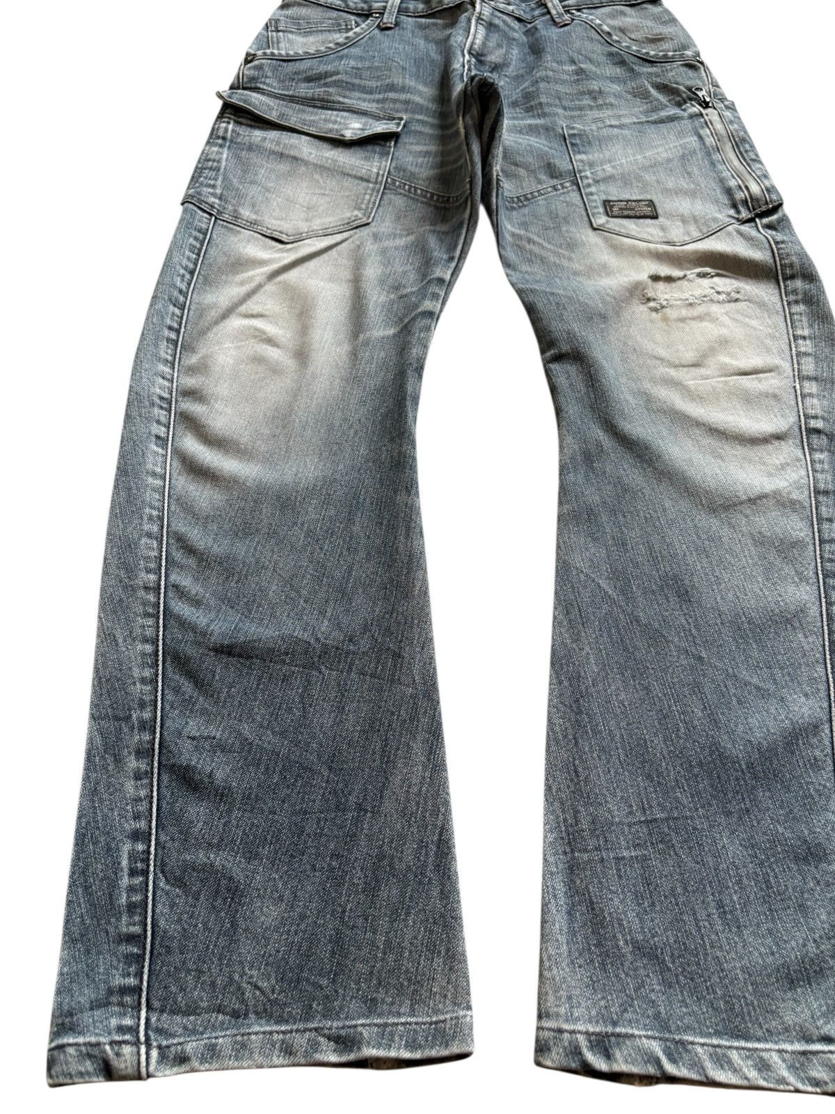 Edwin Vintage Edwin Blue Trip Mud Wash Curved Leg Distress Jean Size US 32 / EU 48 - 6 Thumbnail