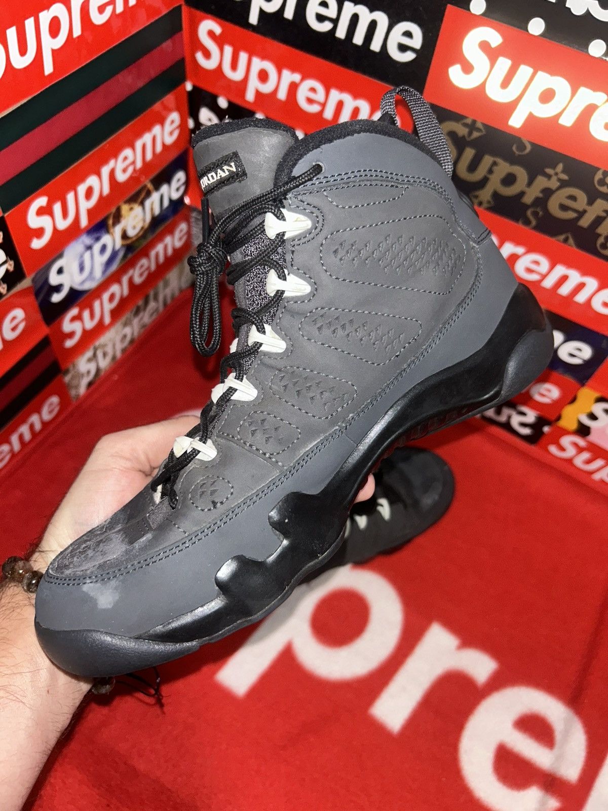 Jordan Brand Nike Jordan 9 Retro Anthracite 9 (GS) 302359-013 size 5.5y Size US 5.5 / EU 38 - 8 Thumbnail