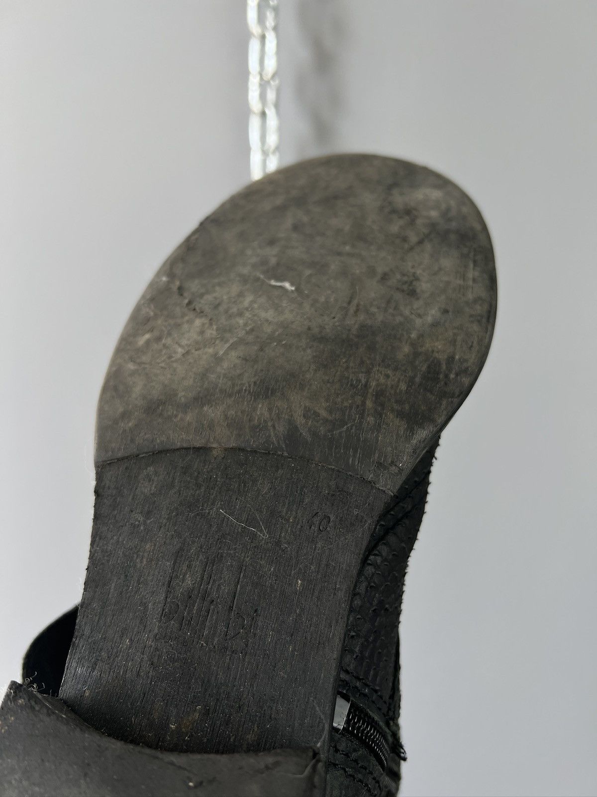 Hedi Slimane Avant garde snake leather y2k gothic artisan boots Size US 8 / EU 41 - 6 Thumbnail