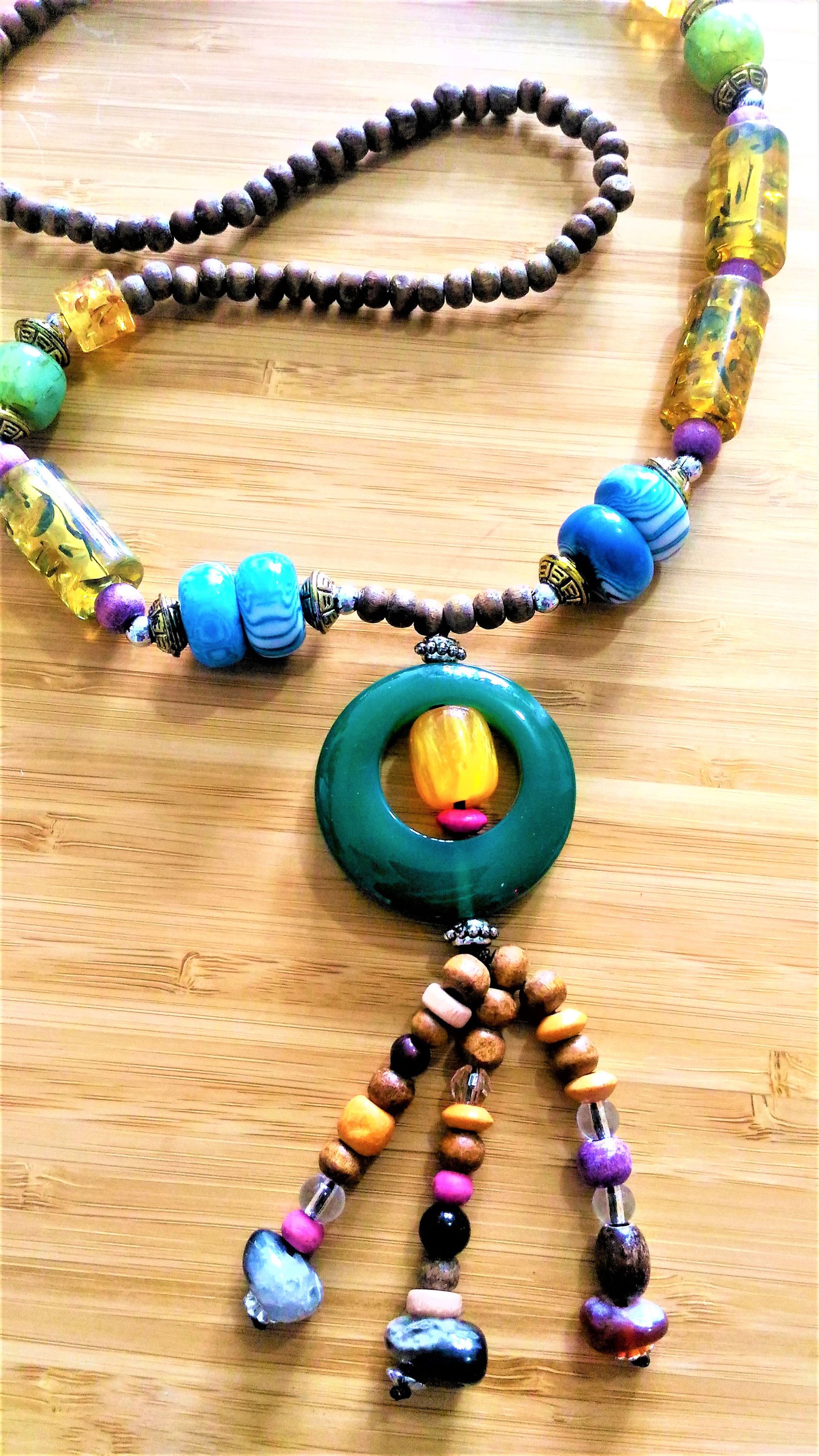 Designer × Vintage Vintage Custom Boho Ring Drops Avant Garde Necklace Rave Size ONE SIZE - 3 Thumbnail