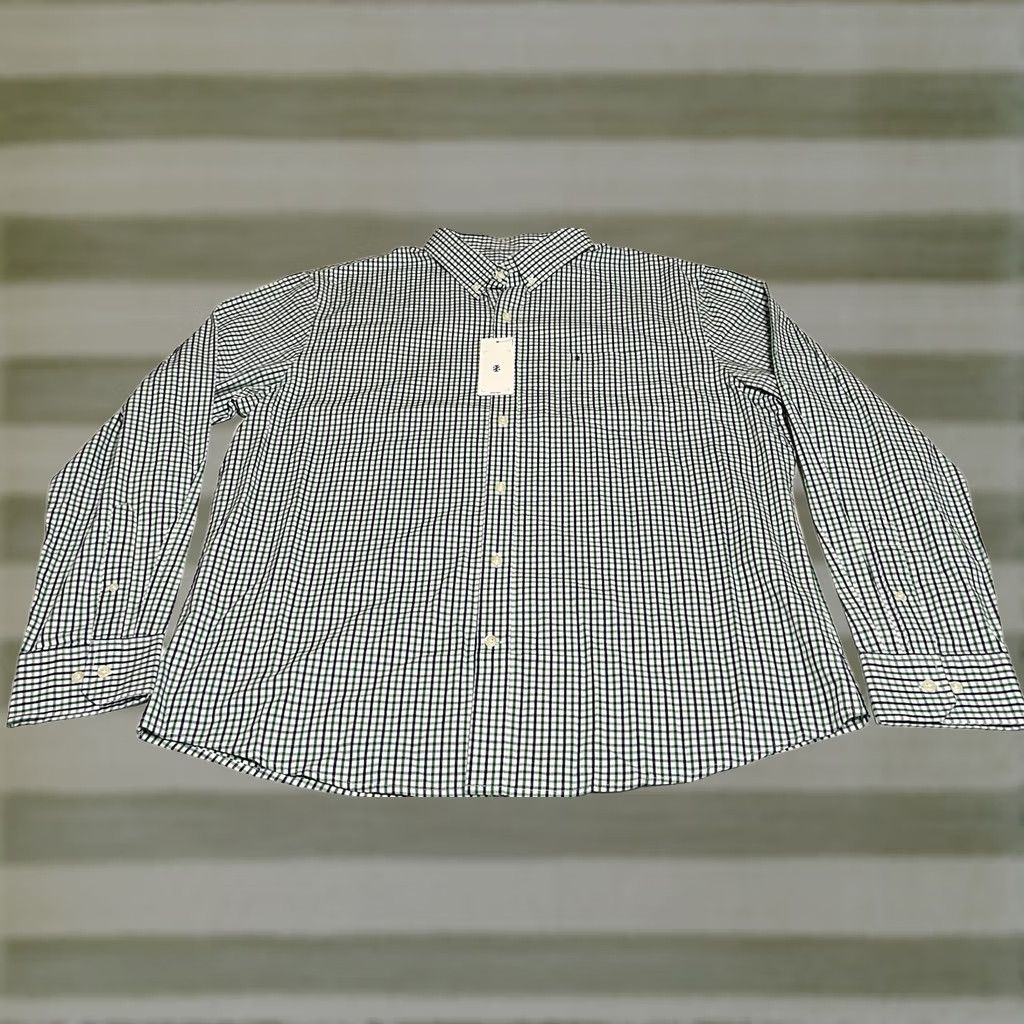 Izod IZOD Shirt Slim Fit Button-Front Long Sleeve Multicolor Check - 2XL Mens Size US XXL / EU 58 / 5 - 1 Thumbnail
