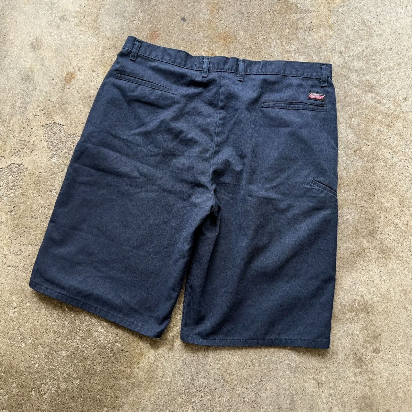 Dickies Dickies Thrashed Faded Navy Blue Work Shorts ERD Grunge Size US 39 - 7 Thumbnail