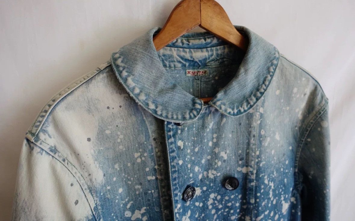 Kapital Kapital Ink Splashed Round Neck Cowboy Coat 2412-Nextarrow Size US S / EU 44-46 / 1 - 3 Thumbnail