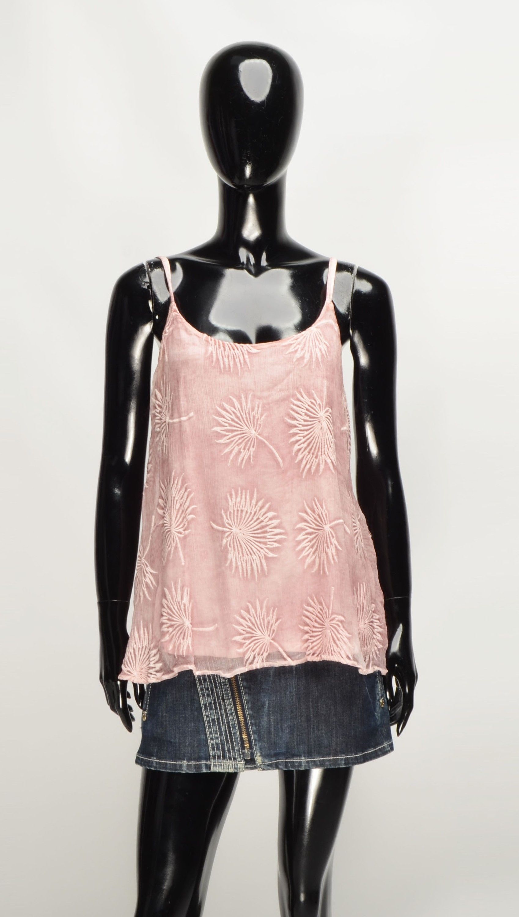 Designer Nile Atelier Y2K 2000s Fairy Silk Embroidered Cami Tank Top Size S / US 4 / IT 40 - 1 Thumbnail