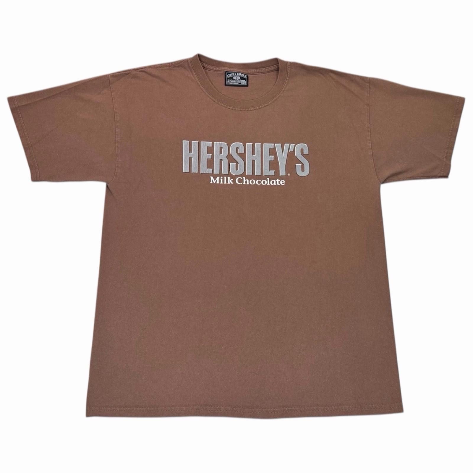 Steve And Barrys Y2K Hershey’s Milk Chocolate Logo Brown Candy Bar T-Shirt L Size US L / EU 52-54 / 3 - 1 Thumbnail