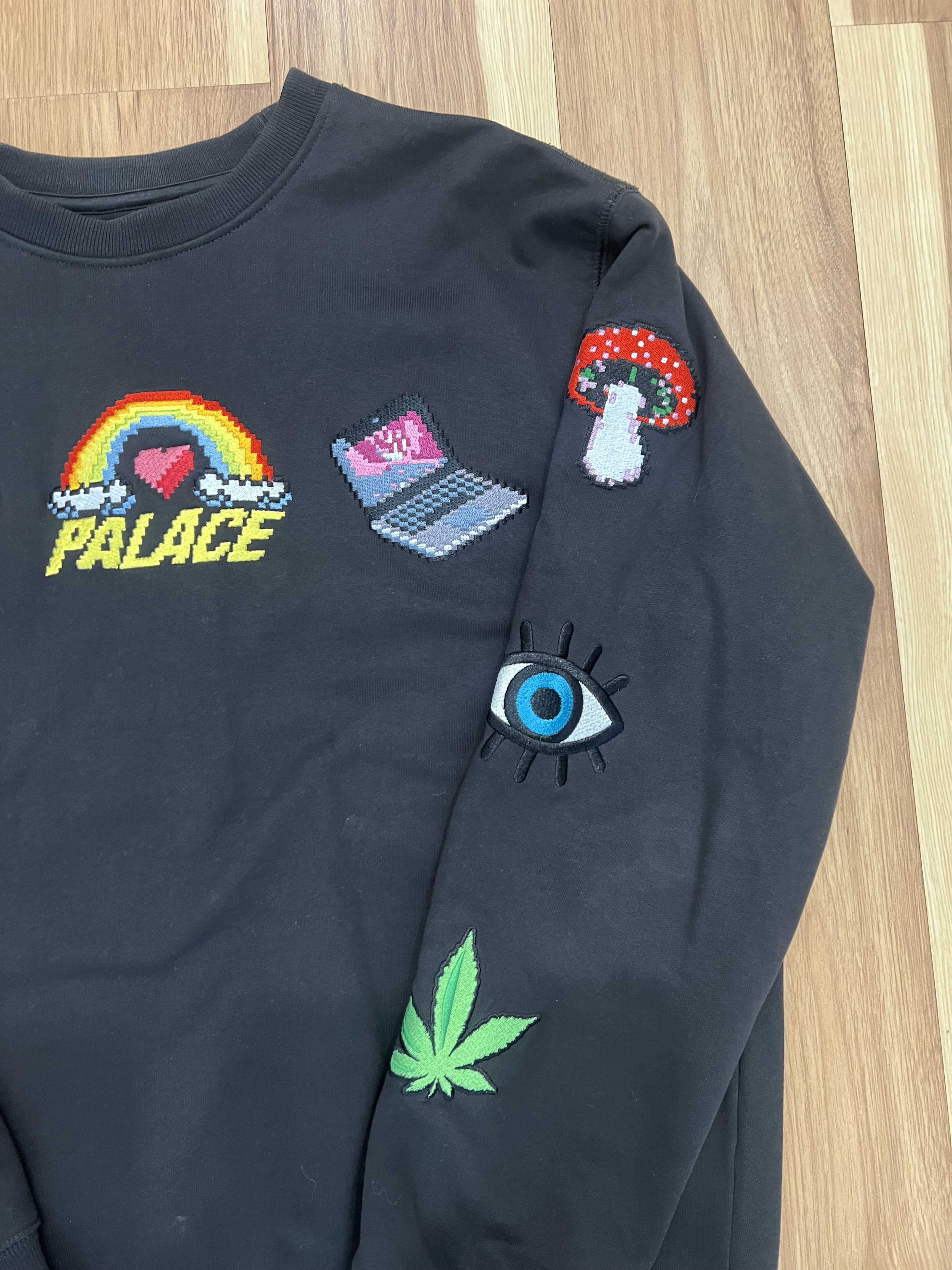 Palace Palace - Mixed Media Bitmap Crewneck Sweatshirt Size US XL / EU 56 / 4 - 7 Thumbnail