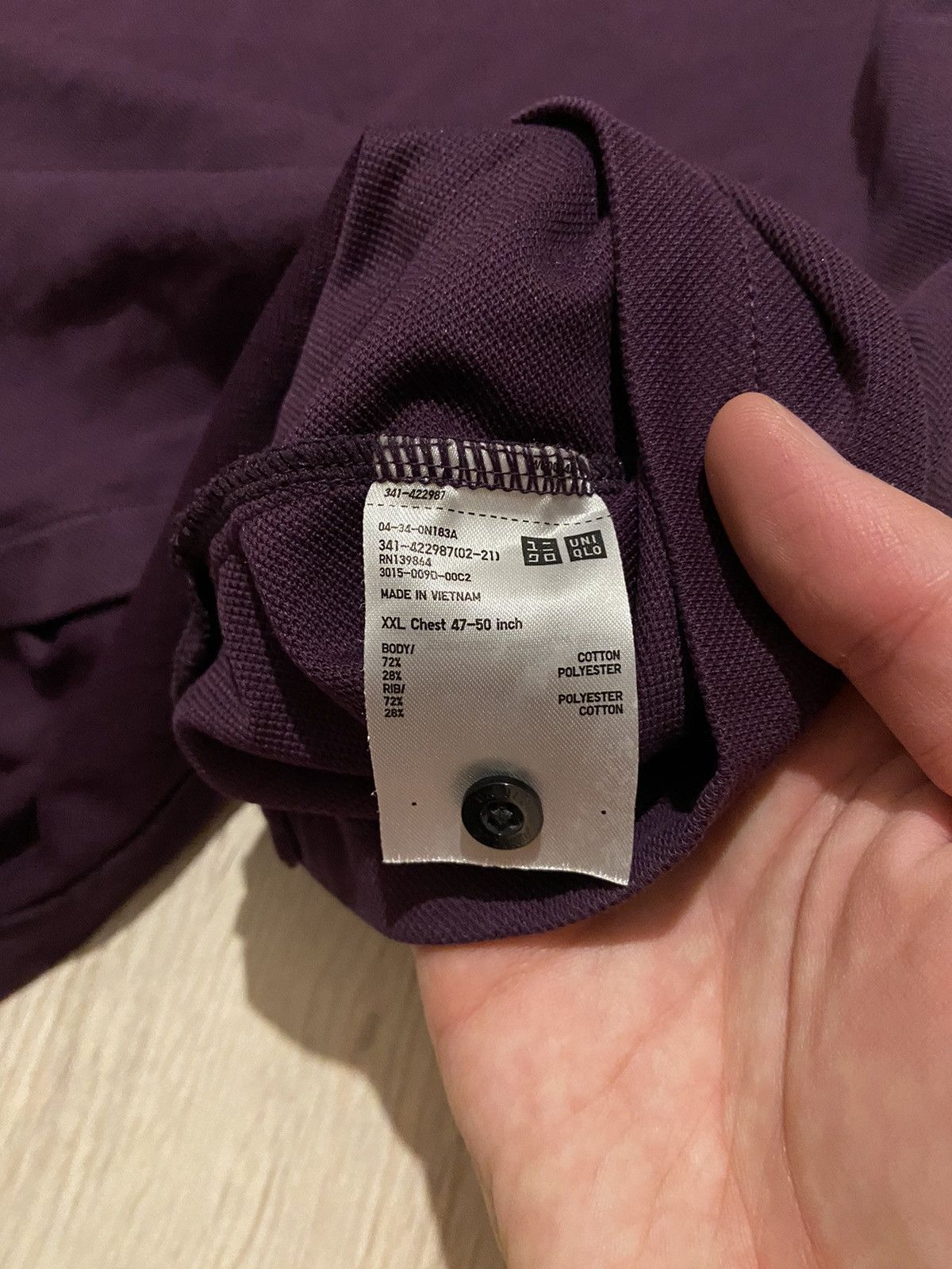 Designer Uniqlo basic marsala polo tee Size US XXL / EU 58 / 5 - 4 Thumbnail