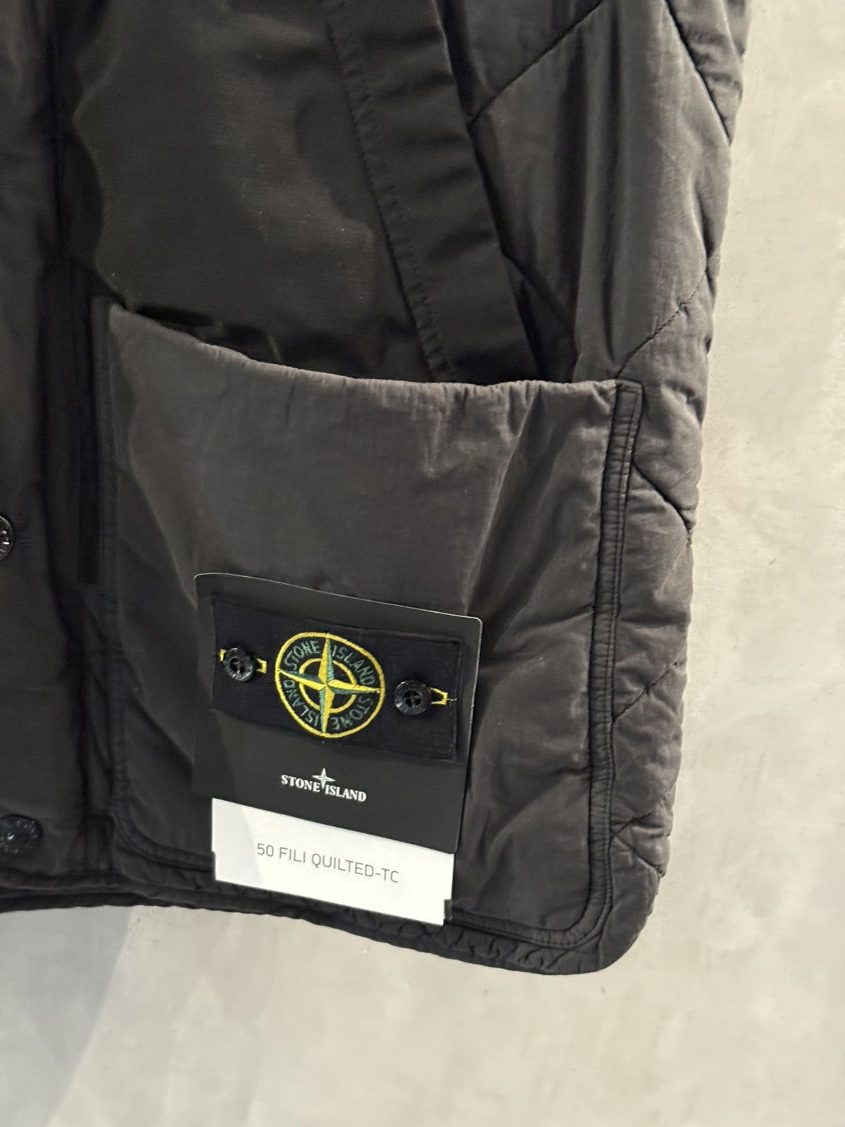 Stone Island 🔥 Stone Island 50 Fili Quilted-TC Vest Black 🔥 Size US XL / EU 56 / 4 - 6 Thumbnail