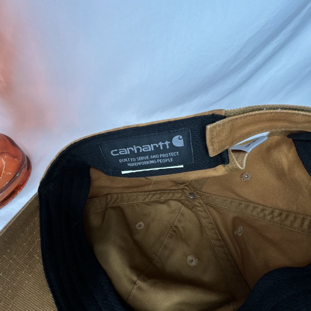 Carhartt Carhartt Canvas Wheat Embroidered Spell-Out Strapback Hat Size ONE SIZE - 5 Thumbnail