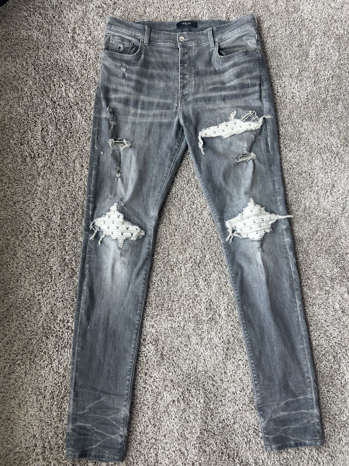 Amiri Amiri x Playboy MX1 Grey Jeans Sz 38 | Grailed