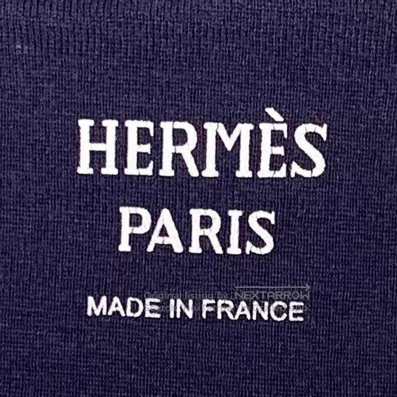 Hermes Hermes Dark blue buckle print cotton round neck short slee Size XS / US 0-2 / IT 36-38 - 5 Thumbnail