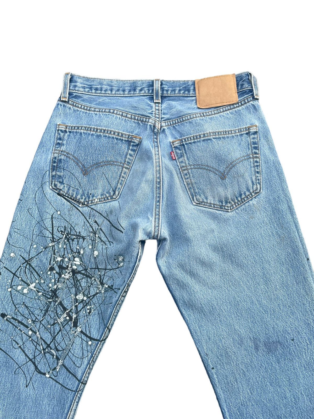 Levi's Vintage 1999 Levis 501 e Usa Painted Design Size US 30 / EU 46 - 12 Thumbnail