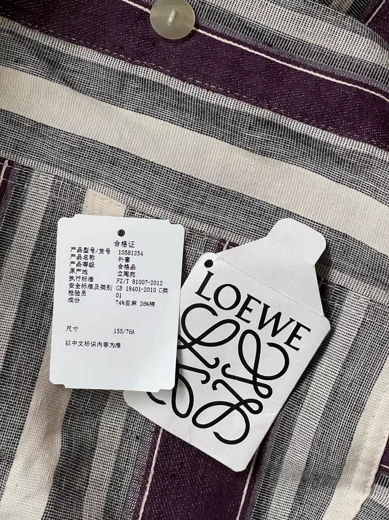 Loewe LOEWE Stripe linen cotton jacket Size 4XL / US 24-26 - 7 Thumbnail