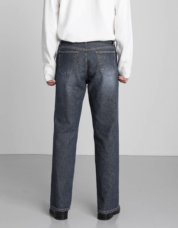 Japanese Brand × Jean Japanese men's straight loose casual trendy versatile jeans Size US 34 / EU 50 - 3 Thumbnail