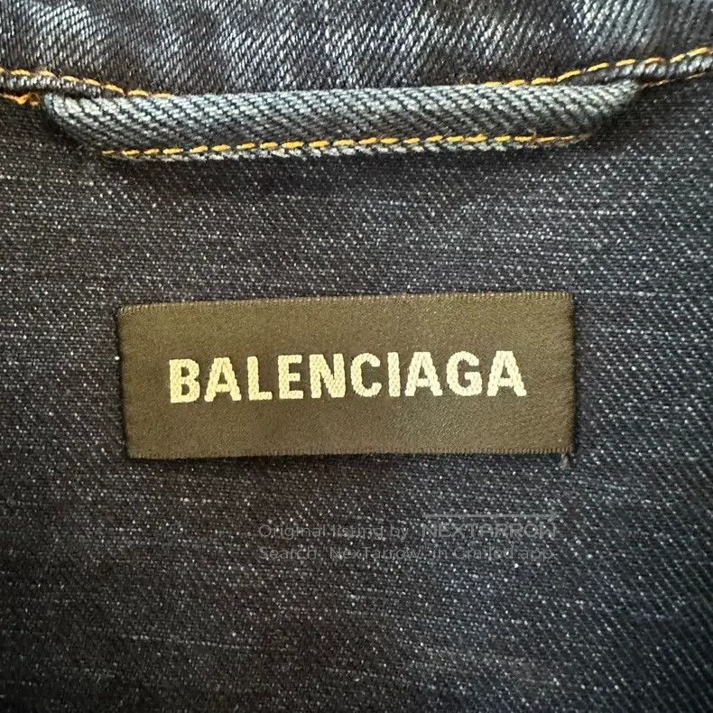 Balenciaga Balenciaga Logo Pattern Printed Denim Jacket, Men's, Blue, Size US S / EU 44-46 / 1 - 3 Thumbnail