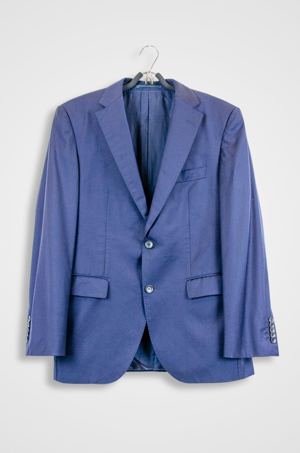 Hugo Boss Hugo Boss Tailored Super 150 Wool Navy Blazer Loro Piana 48 Size 38R - 1 Thumbnail