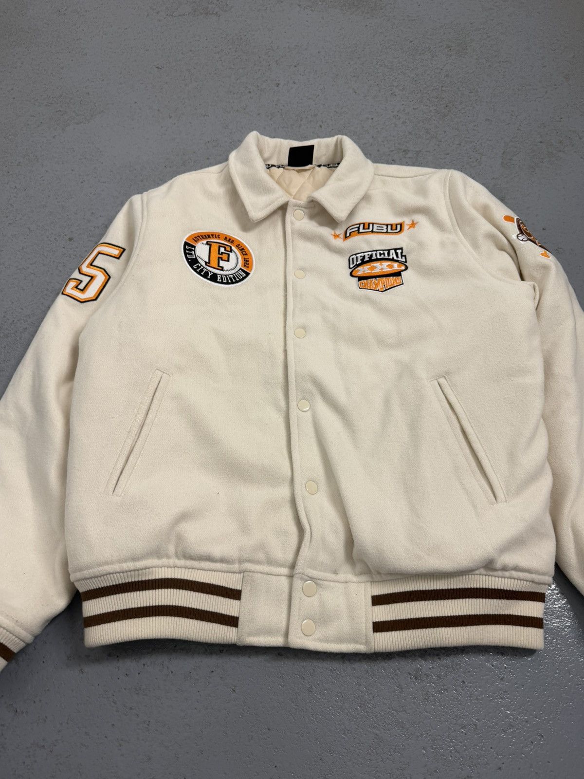 Fubu Vintage Fubu For Us By Us Baxk Embroidered Logo Bomber Size US L / EU 52-54 / 3 - 6 Thumbnail