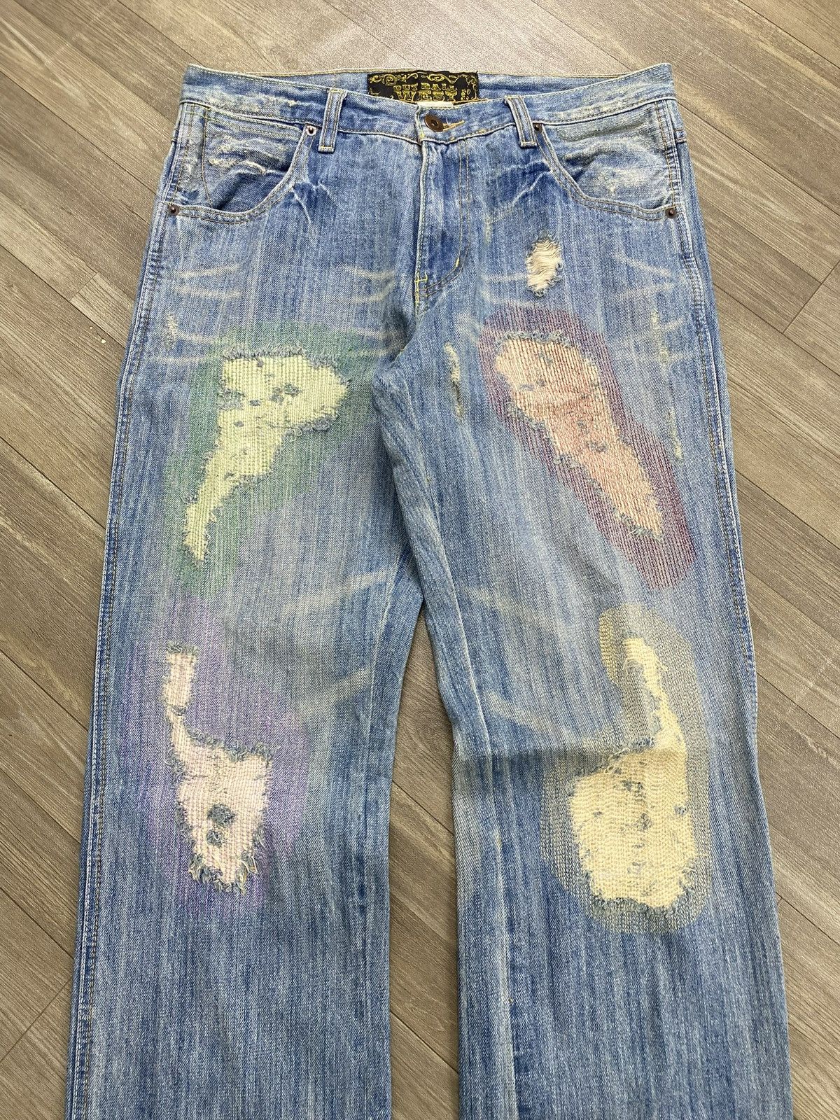 If Six Was Nine 2000s OutBall West Sasikho Distressed Jeans Balenciaga Style Size US 30 / EU 46 - 2 Thumbnail