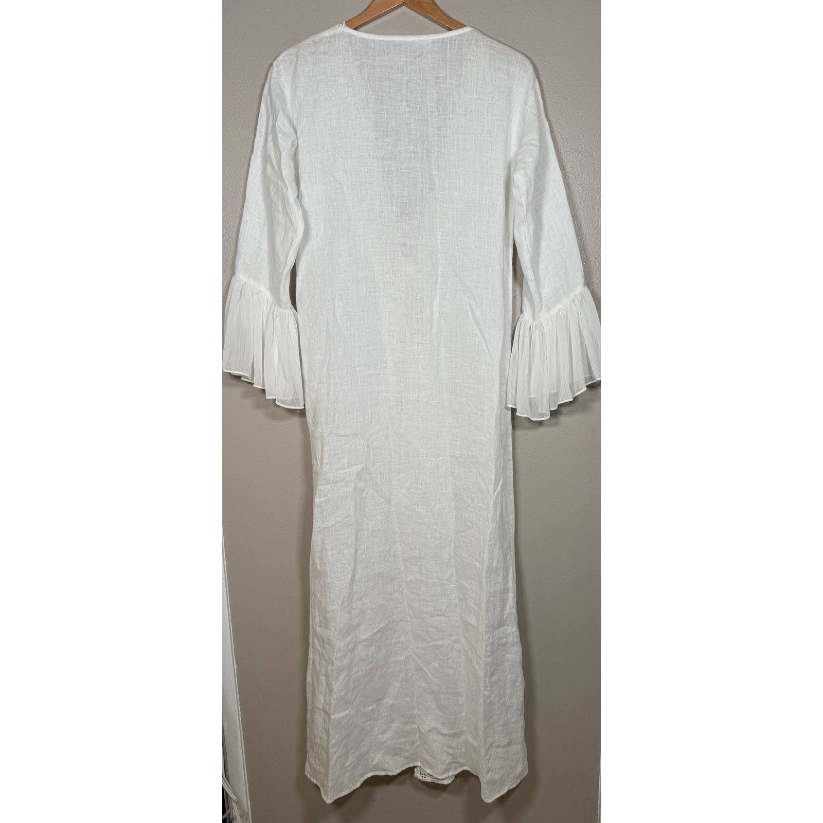 Designer Maia Bergman Linen Robe Coverup M $298 Size ONE SIZE - 6 Thumbnail