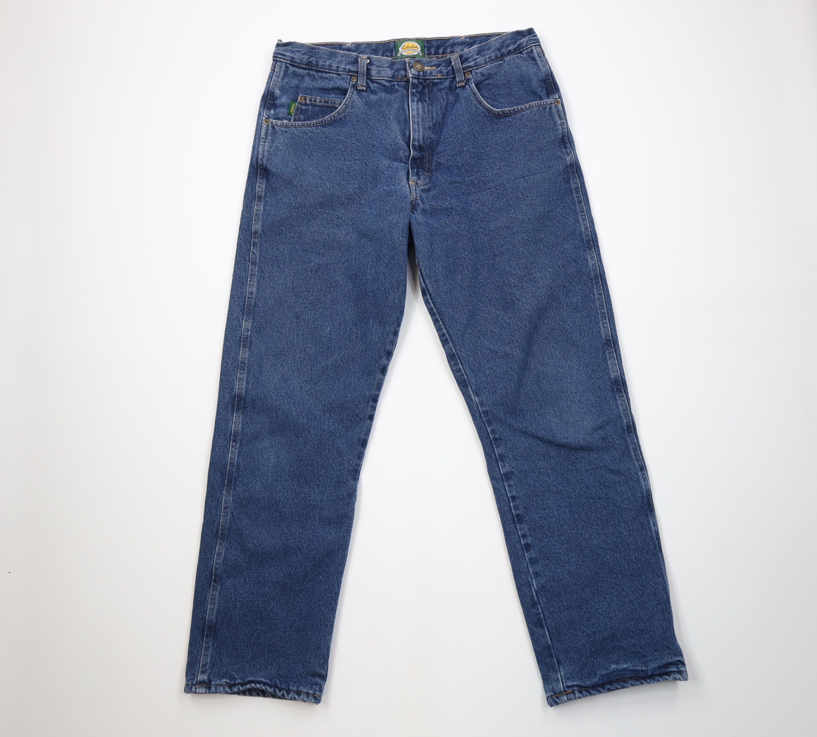 Cabelas Vintage Cabelas Lined Wide Leg Denim Jeans Blue Cotton Size US 36 / EU 52 - 2 Thumbnail