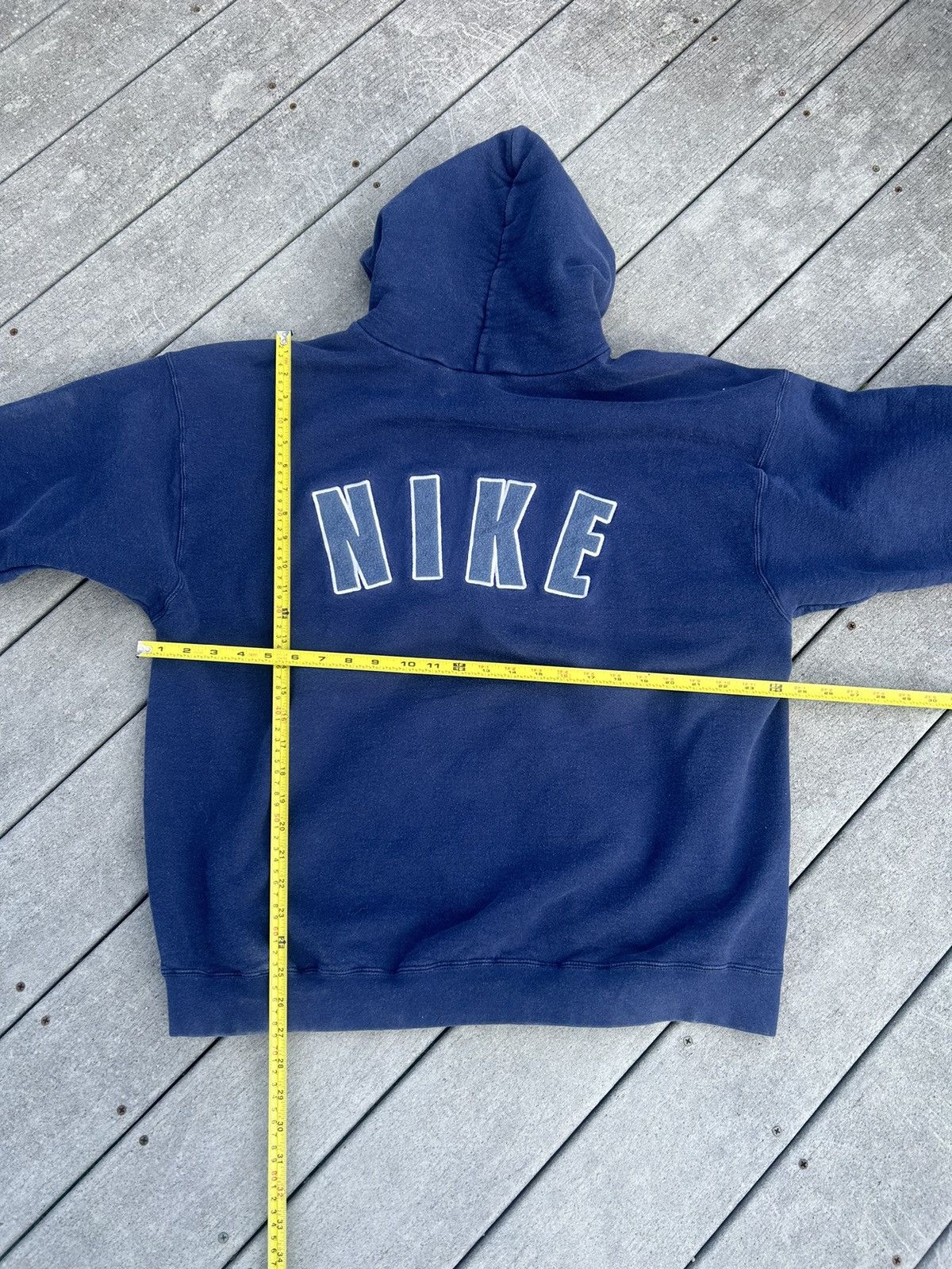 Nike × Vintage Vintage Nike Center Swoosh hoodie Size US XL / EU 56 / 4 - 3 Thumbnail