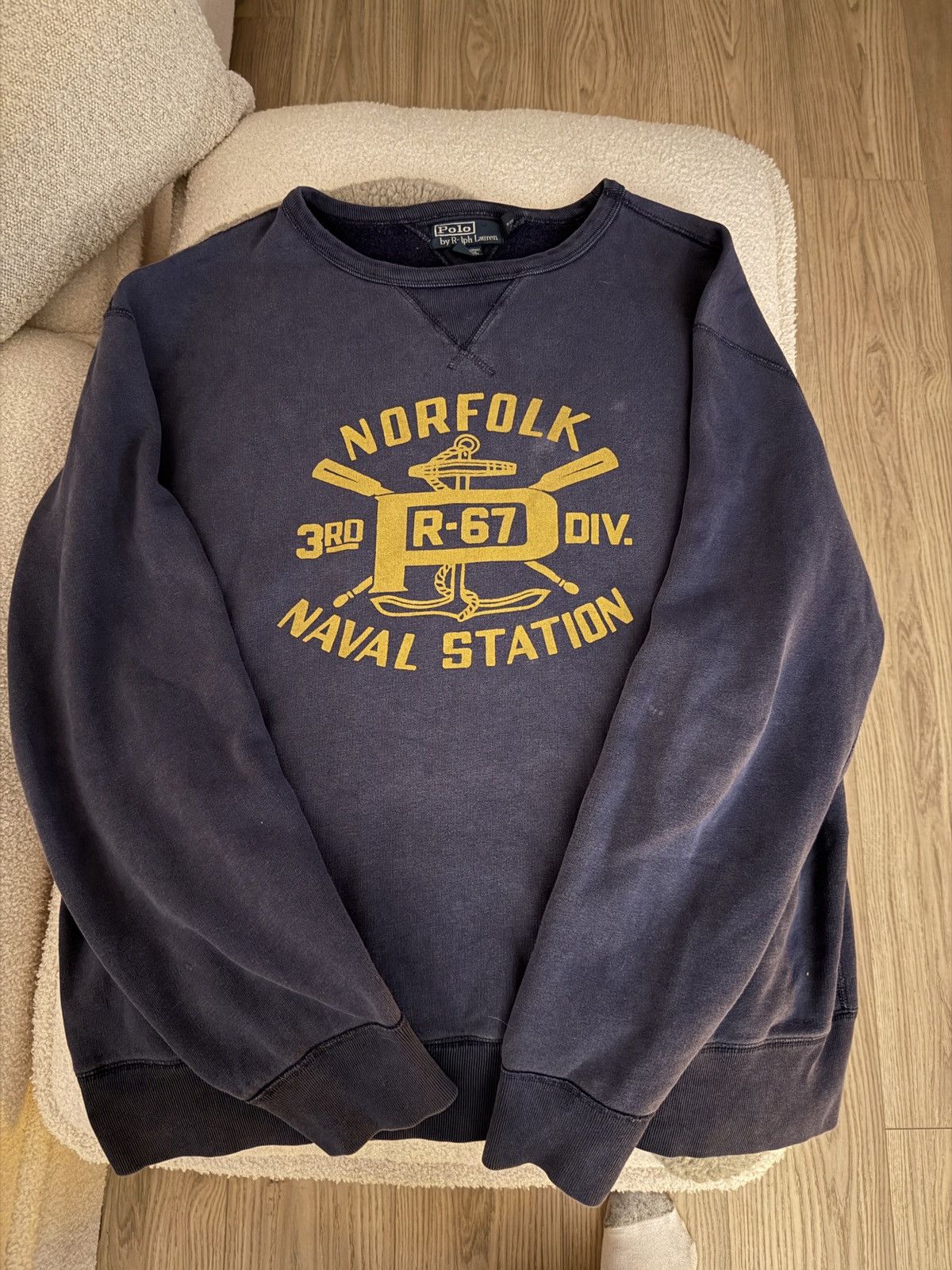 Polo Ralph Lauren Vintage PoloRalph Lauren Norfolk Naval Station Crew Sz XXL Size US XXL / EU 58 / 5 - 1 Thumbnail