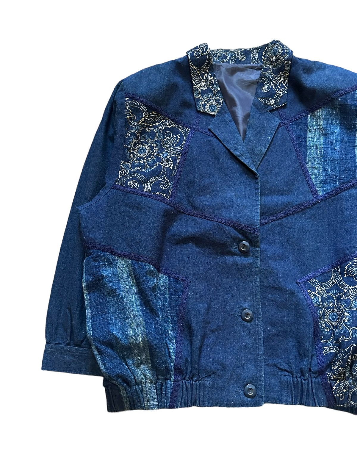 Vintage Vintage Indigo Patchwork Jacket Cardigan Size US M / EU 48-50 / 2 - 3 Thumbnail