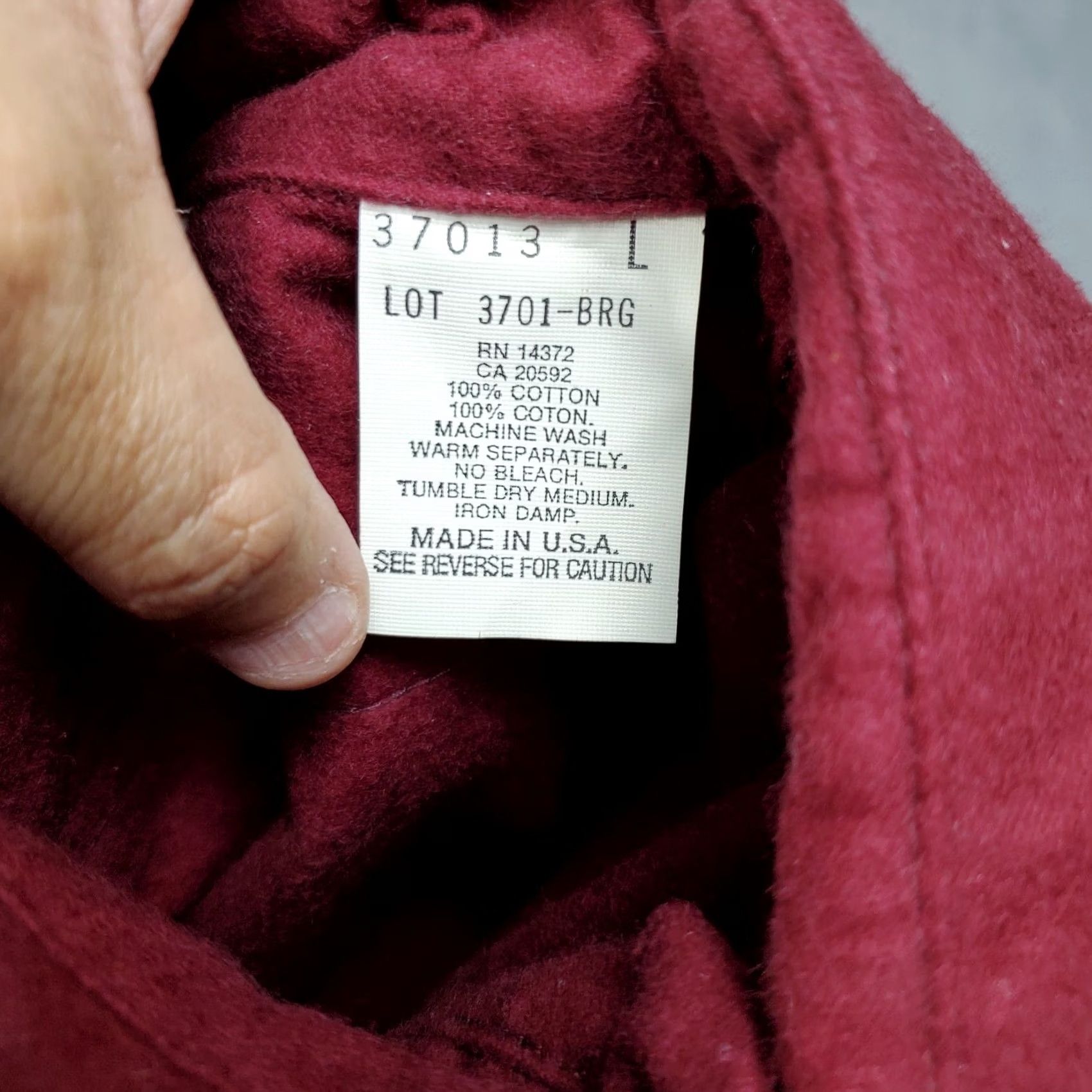 Vintage VINTAGE Five Brothers Shirt Mens Large Red Flannel Union Made in USA Button-Up Long Sleeve Pockets Cotton Size L Size US L / EU 52-54 / 3 - 6 Thumbnail