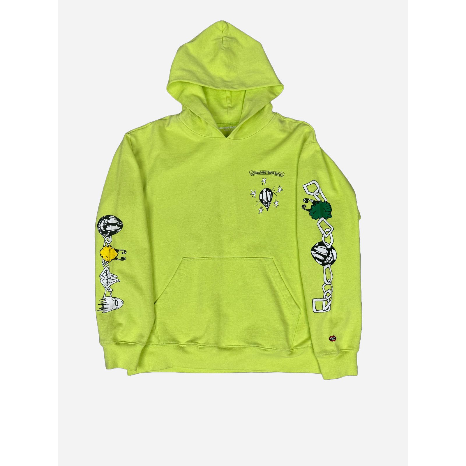 CHROME HEARTS Matty Boy LINK Caution Hoodie Yellow フーディ Chrome Hearts Mattyboy Link Hoody