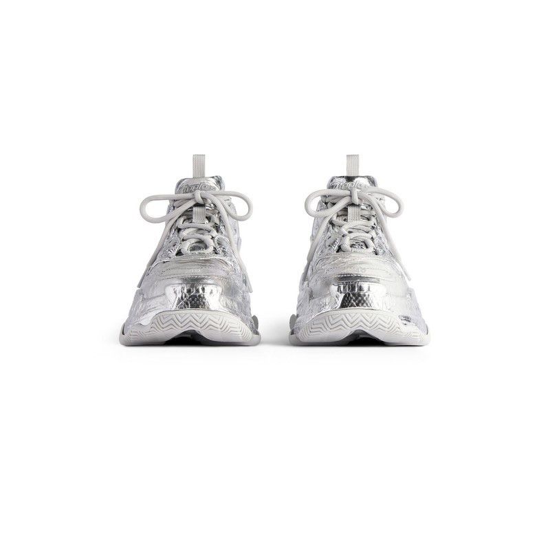 Balenciaga o1w1db10425 Triple S Sneakers in Silver Size US 11 / EU 44 - 3 Thumbnail