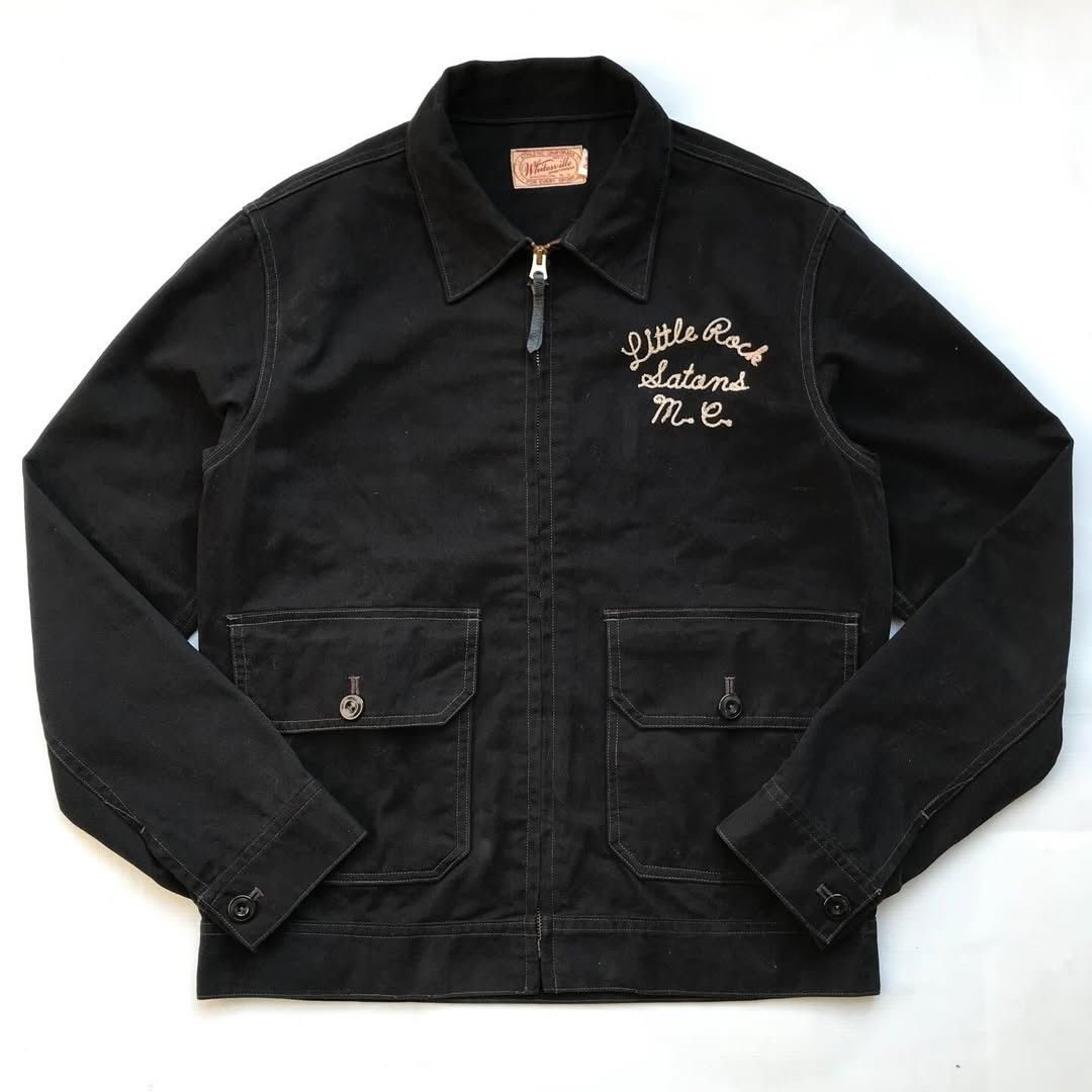 Japanese Brand Whitesville "Little Rock Satans MC" Work Jacket. Size US M / EU 48-50 / 2 - 2 Thumbnail