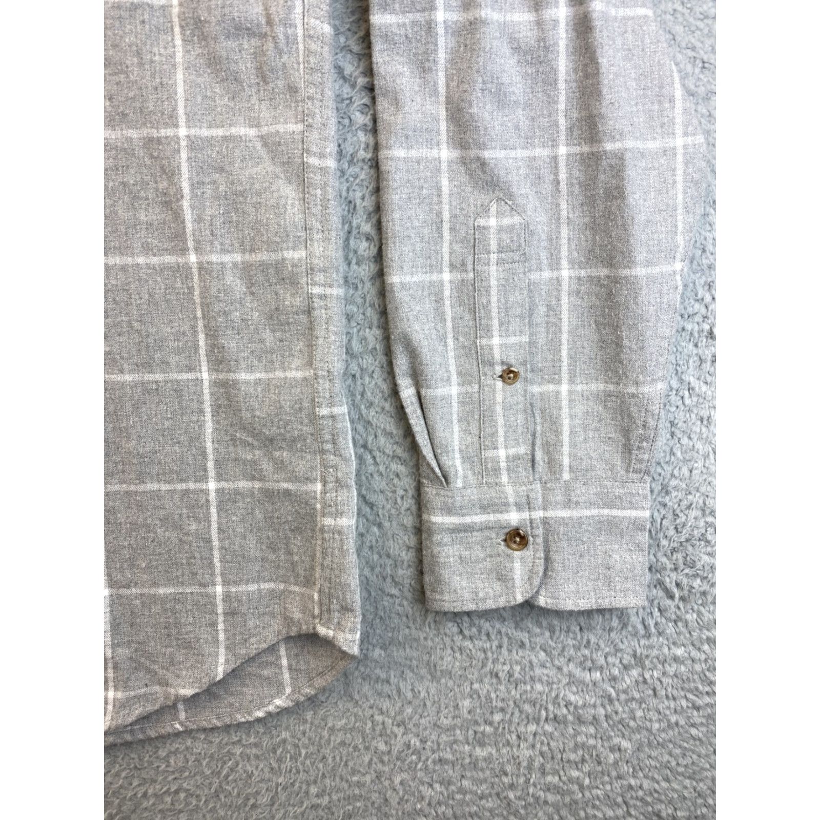J.Crew J.Crew Dress Shirt Gray & White Plaid Cotton Slim Fit Long Sleeve Button-Down 16" Neck Adult Large Mens Size 42R - 2 Thumbnail