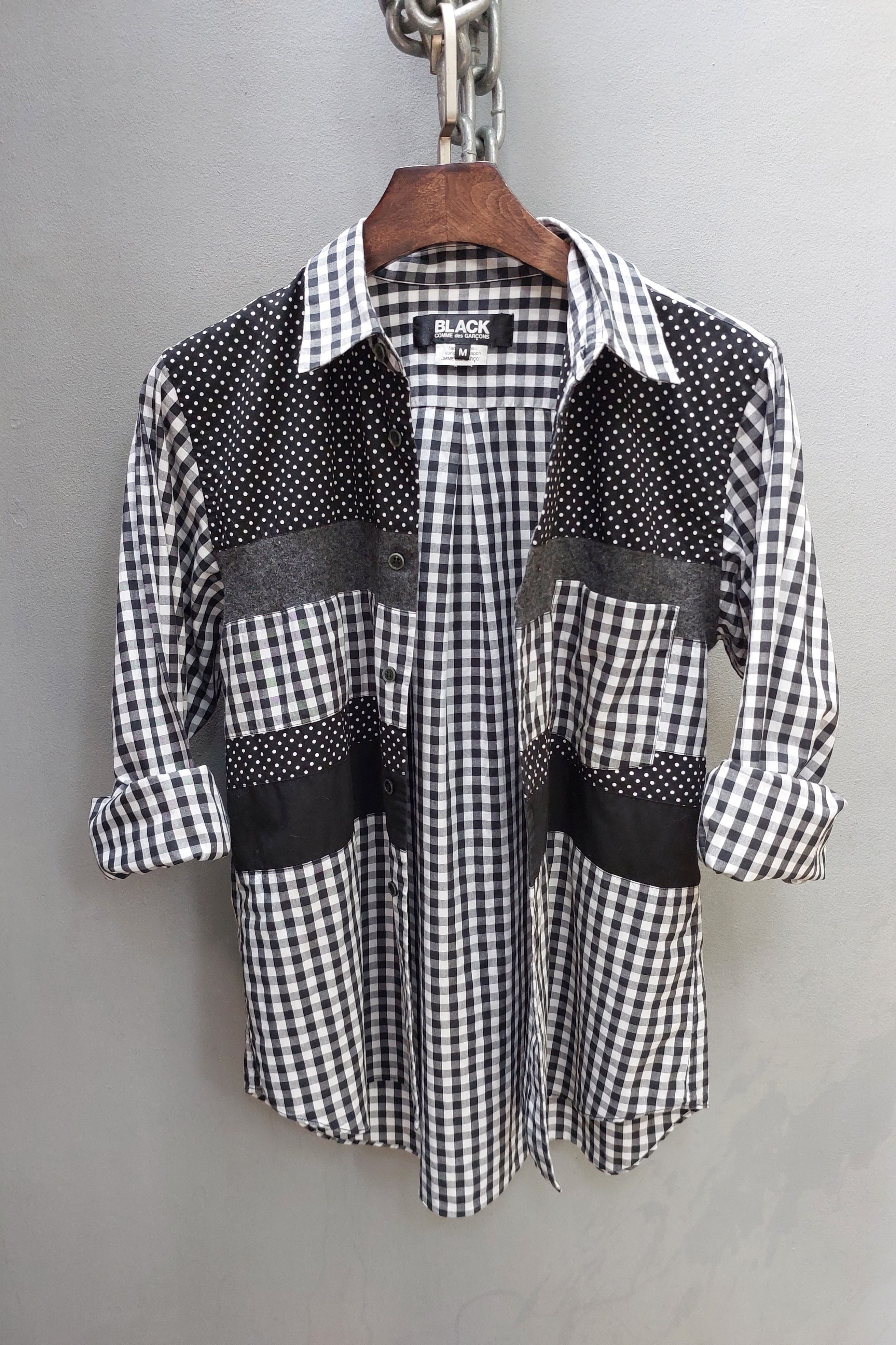 Comme des Garcons BLACK Comme des Garcons Patchwork Button Up Shirt Size US M / EU 48-50 / 2 - 4 Thumbnail