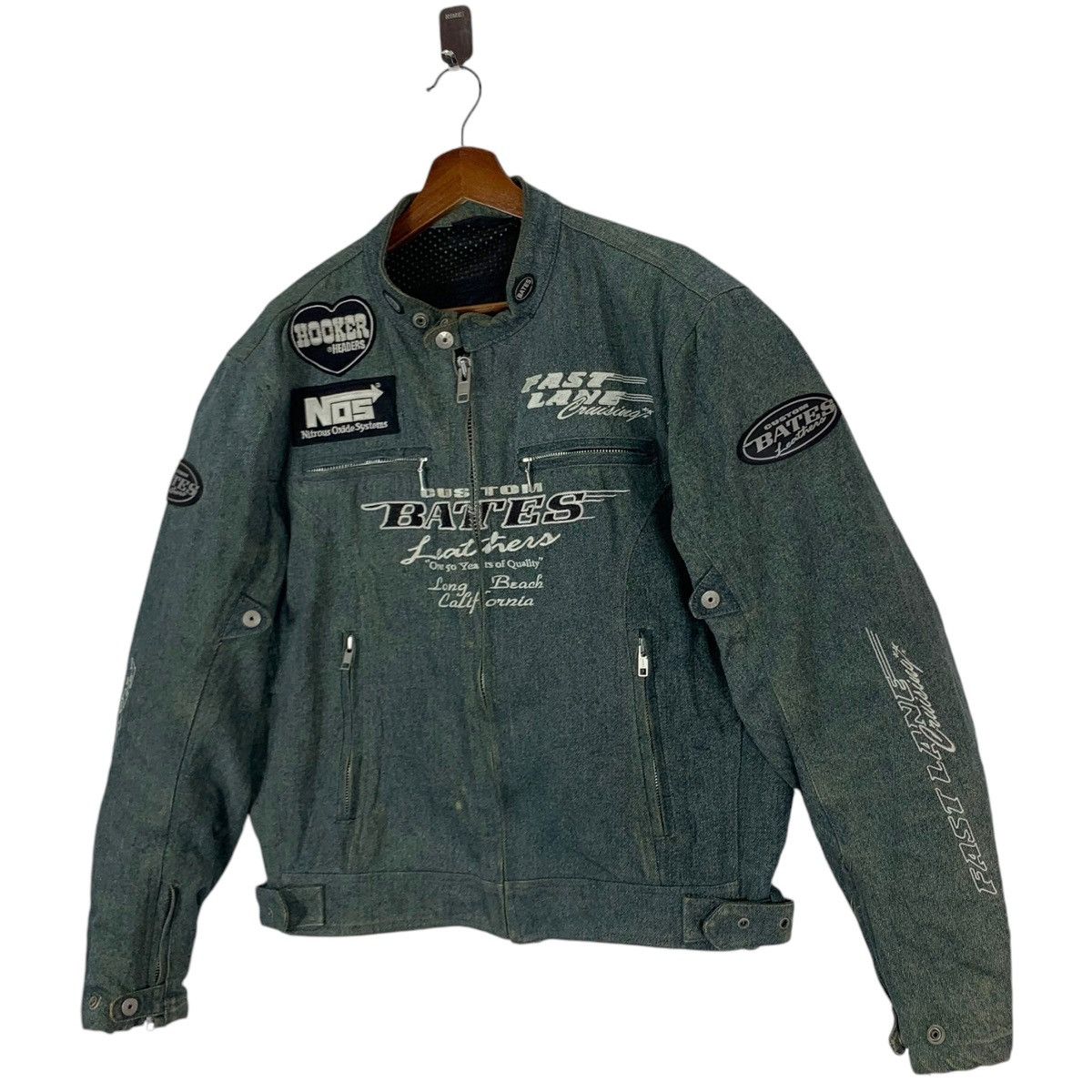 Vintage VINTAGE COSTUM BATES LEATHER PADDING BIKERS JACKET Size US L / EU 52-54 / 3 - 2 Thumbnail
