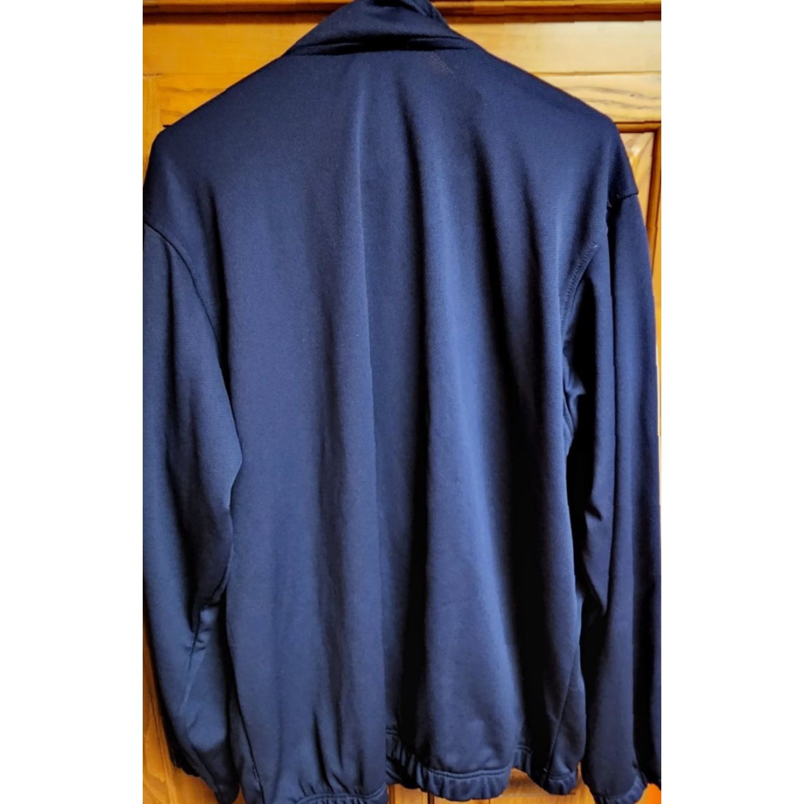 Vintage VINTAGE Track Jacket Mens XL Striped Sleeves Full Zip Navy Blue Size US XL / EU 56 / 4 - 2 Thumbnail