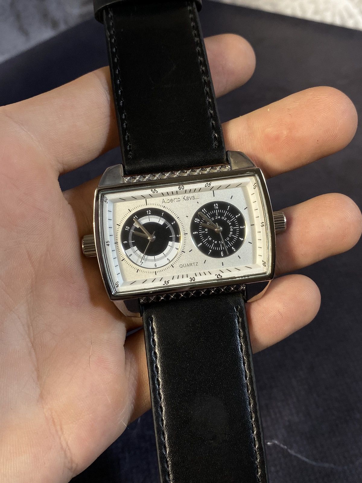 Vintage Alberto Kavalli Black Quartz Dual Watch Size ONE SIZE - 10 Thumbnail