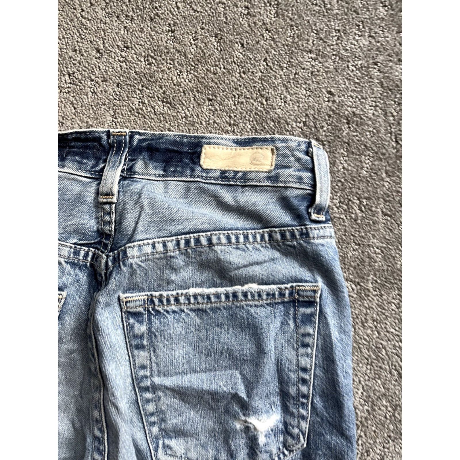 Vintage VINTAGE AG Adriano Goldschmied Jeans Womens Alexxis Straight High Rise 24 Blue Denim 90s Style Size 42" / US 20 - 5 Thumbnail