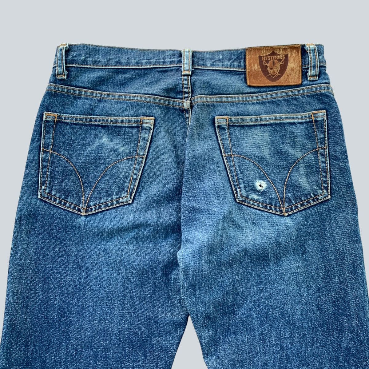 Hysteric Glamour Vintage 1990s Hysteric Glamour "Raiders" Blue Denim Jeans Size 29" - 3 Thumbnail