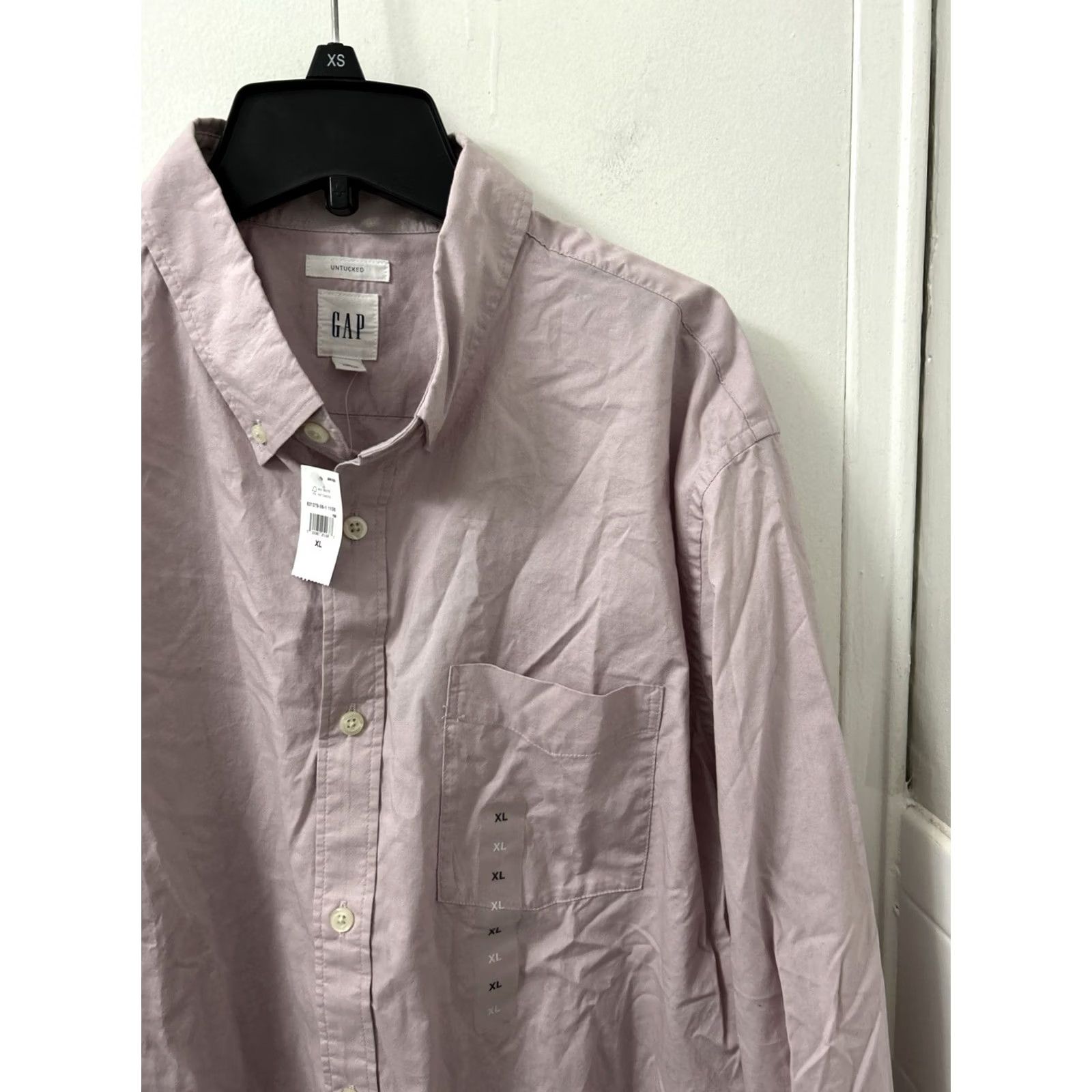 Gap GAP Oxford Shirt Mens XL Purple Untucked Fit Button-Down Long Sleeve NWT Size US XL / EU 56 / 4 - 4 Thumbnail