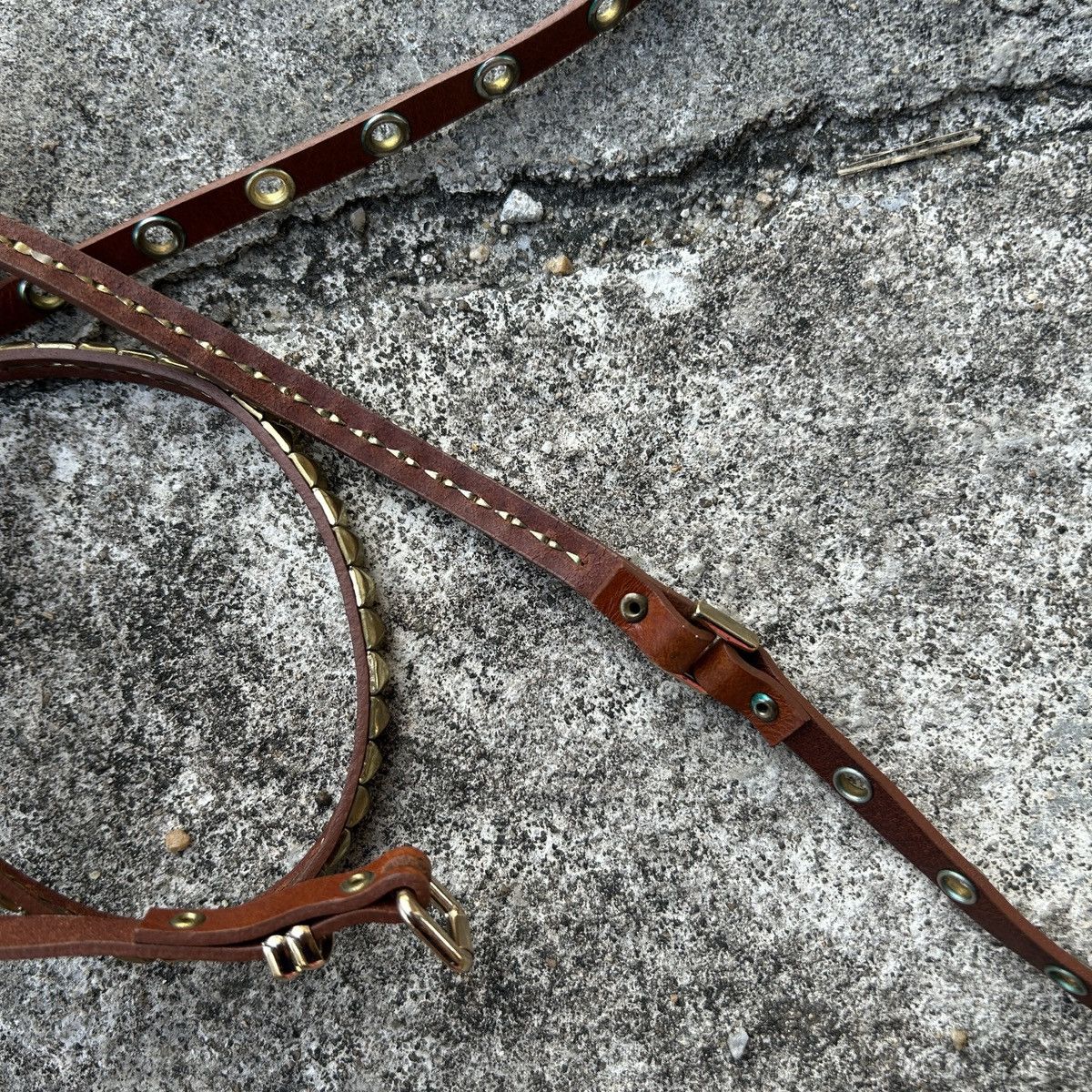 Vintage Vintage leather belt Size ONE SIZE - 13 Thumbnail