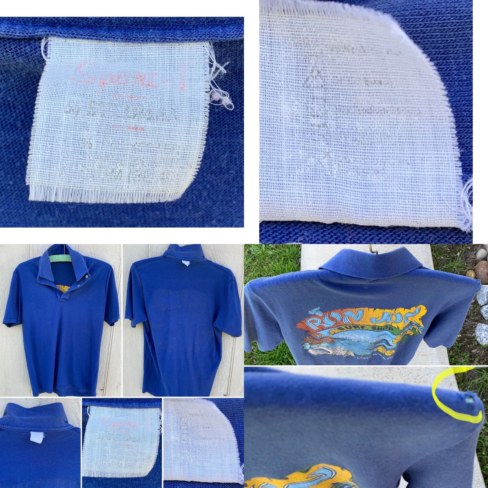 Vintage VINTAGE Ron Jon Surf Shop Cocoa Beach Florida graphic tee polo shirt M Blue Beach Flower Graphic Print T-Shirt Men Mens Size US M / EU 48-50 / 2 - 10 Thumbnail
